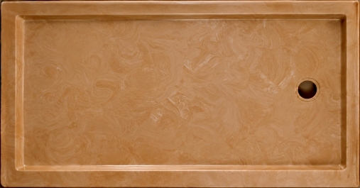 60in. x 32in. Cultured Marble Right-hand tub replacement shower base